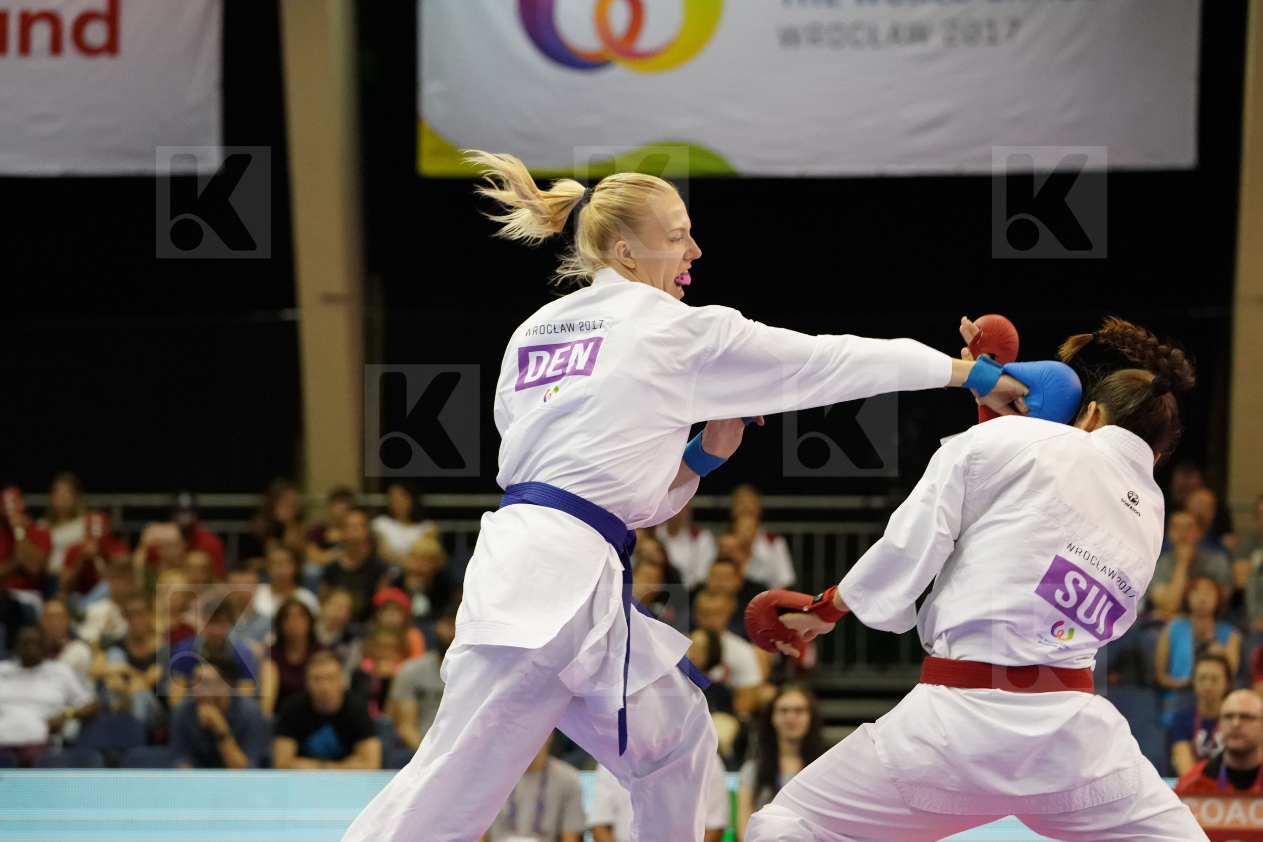 Denmark Female Kumite -68kg Pedersen Katrine Quirici Elena Switzerland